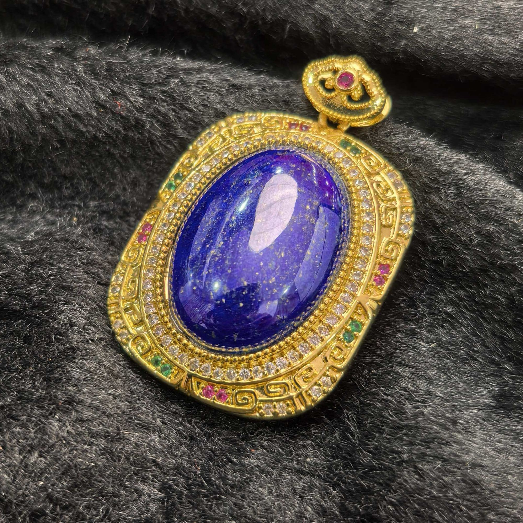 CT3785F（玉夫人）青金石蛋面吊坠-配链-送礼佳品