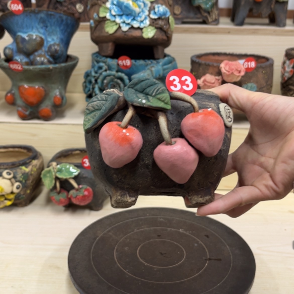 【闪购商品】紫砂花盆33号内口10×8外高10