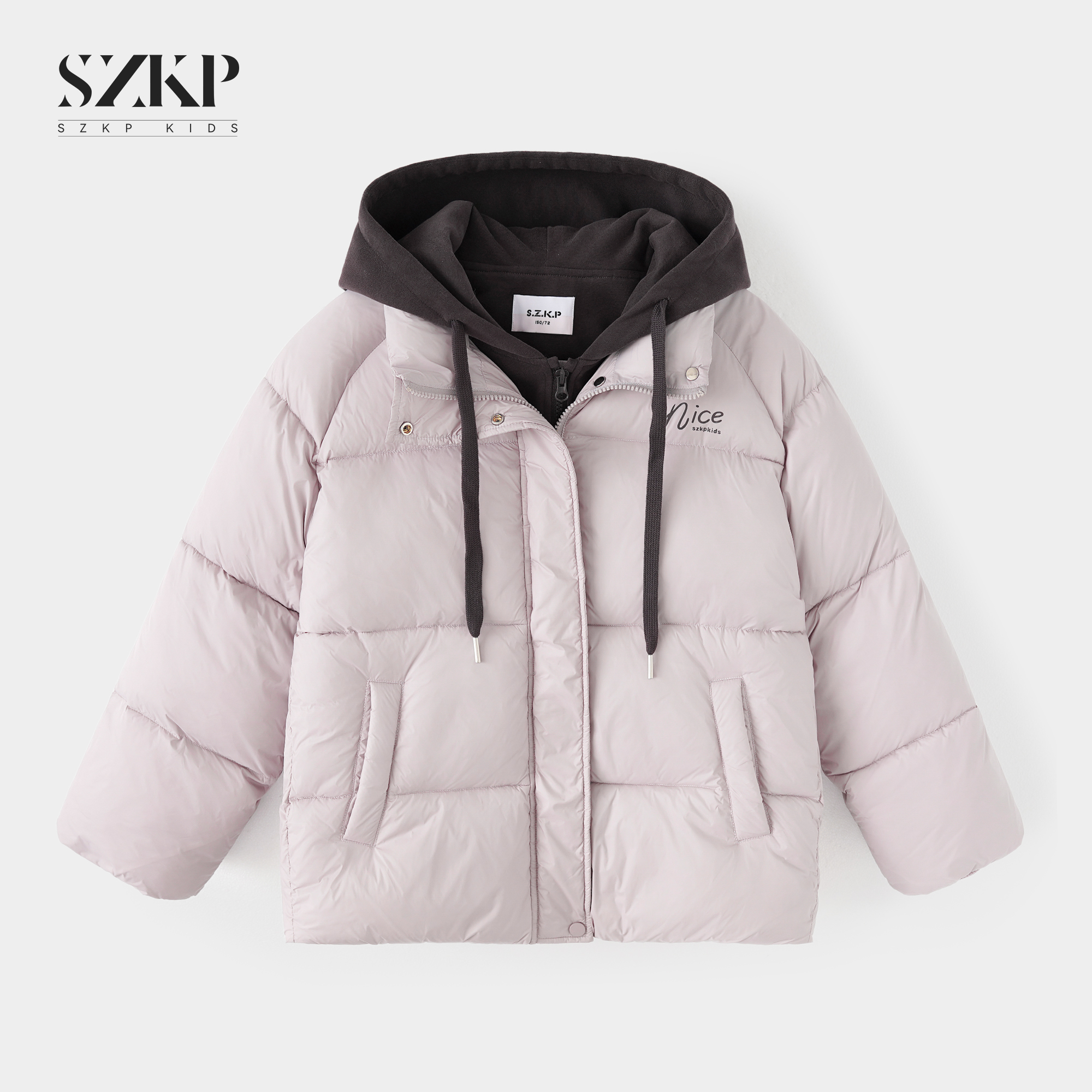 SZKP冬季新款女童保暖上衣中大童休闲时尚儿童棉衣外套XJYD557501