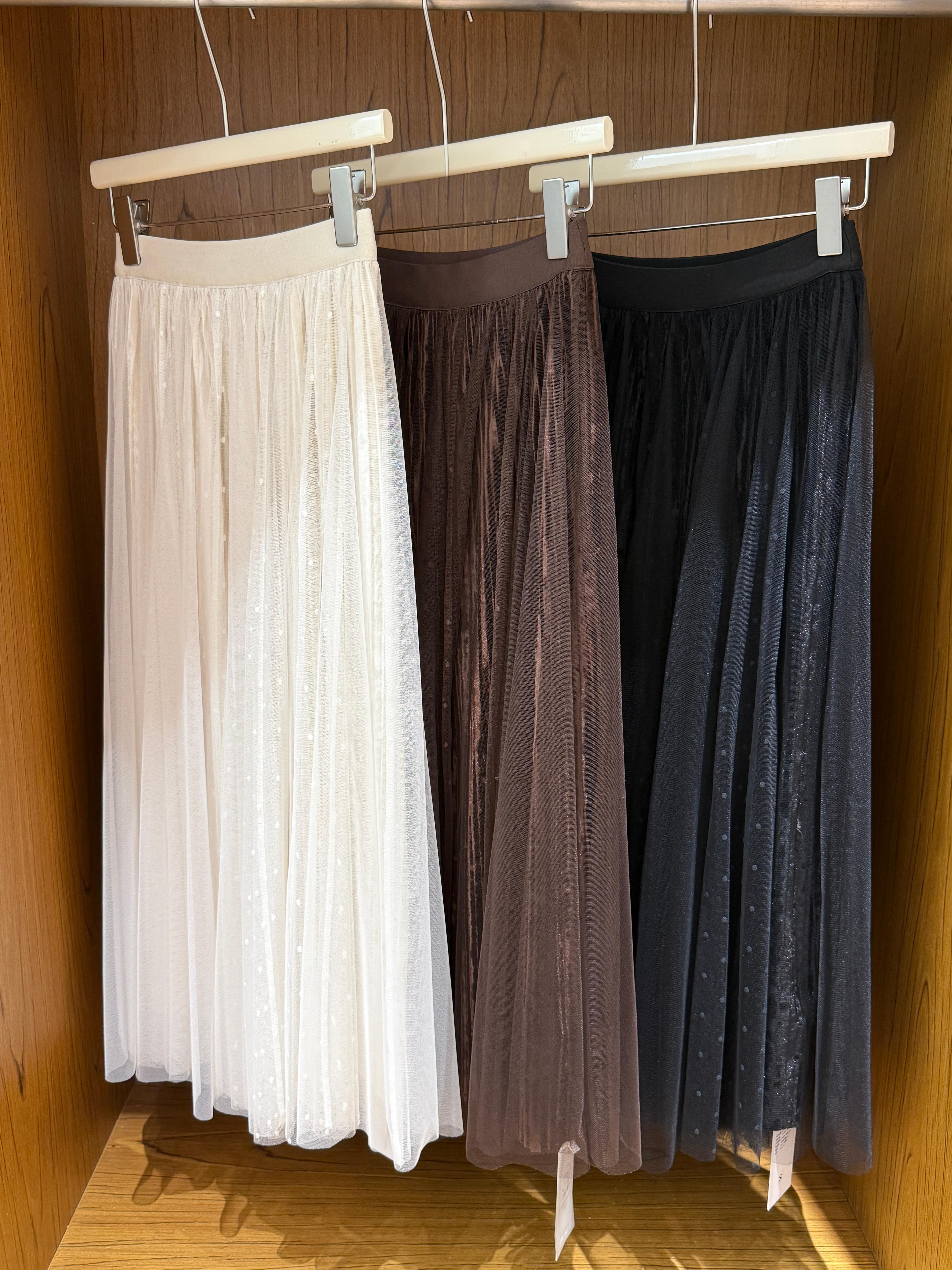 ANYUMO/安妤茉8651秋季丝绒纱裙半身裙百搭时尚纯色女