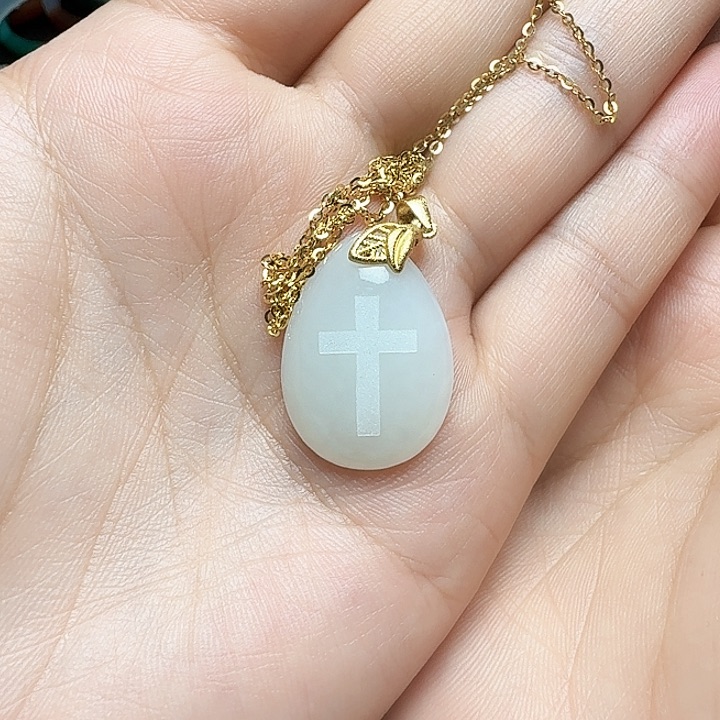 和田玉银S925镶嵌颈饰