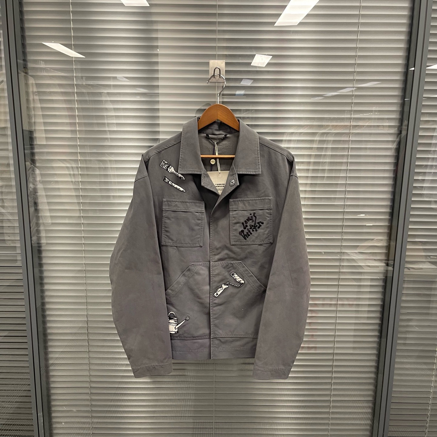 未使用 LouisVuitton/路易威登 23ss图案刺绣工装外套48码#10141