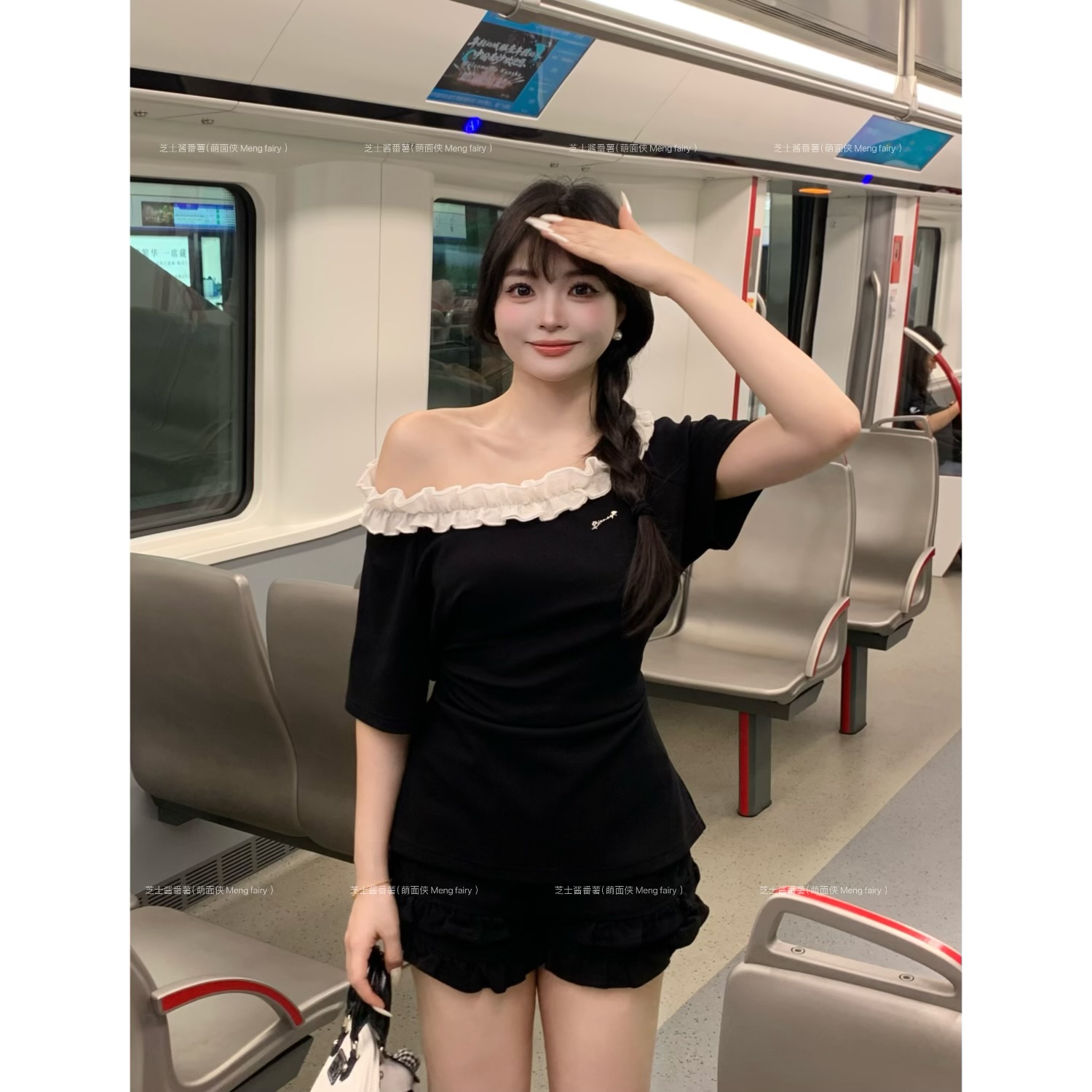 清清萌面侠芝士【慵懒周末】90棉上衣纯欲上衣女韩系衣服6158