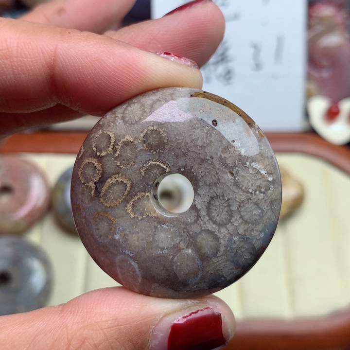 硅化珊瑚（珊瑚玉）颈饰未镶嵌