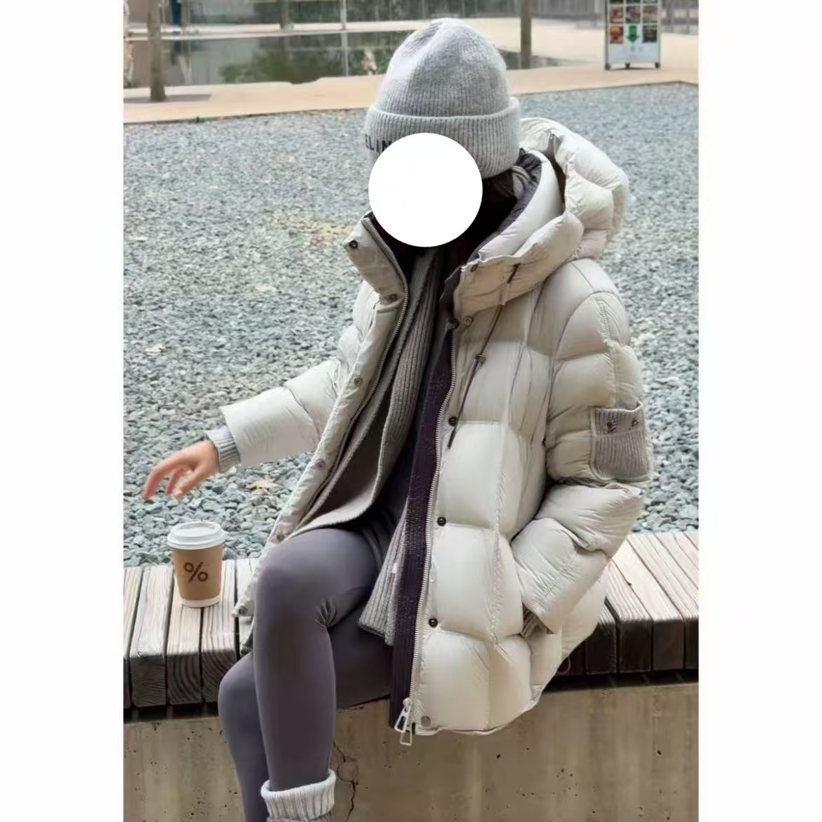 【现货】90鹅绒服顶奢高货2025女士时尚连帽一手长休闲加厚羽绒服YY