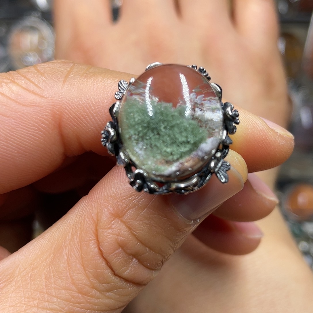 【闪购商品】水晶戒指银S925镶嵌戒指