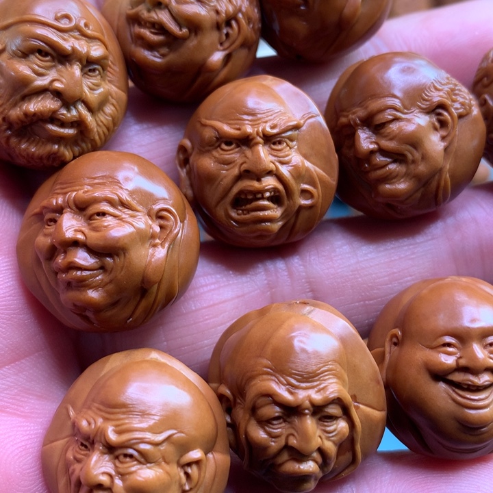 橄榄核手串/手链橄榄核雕，十八罗汉