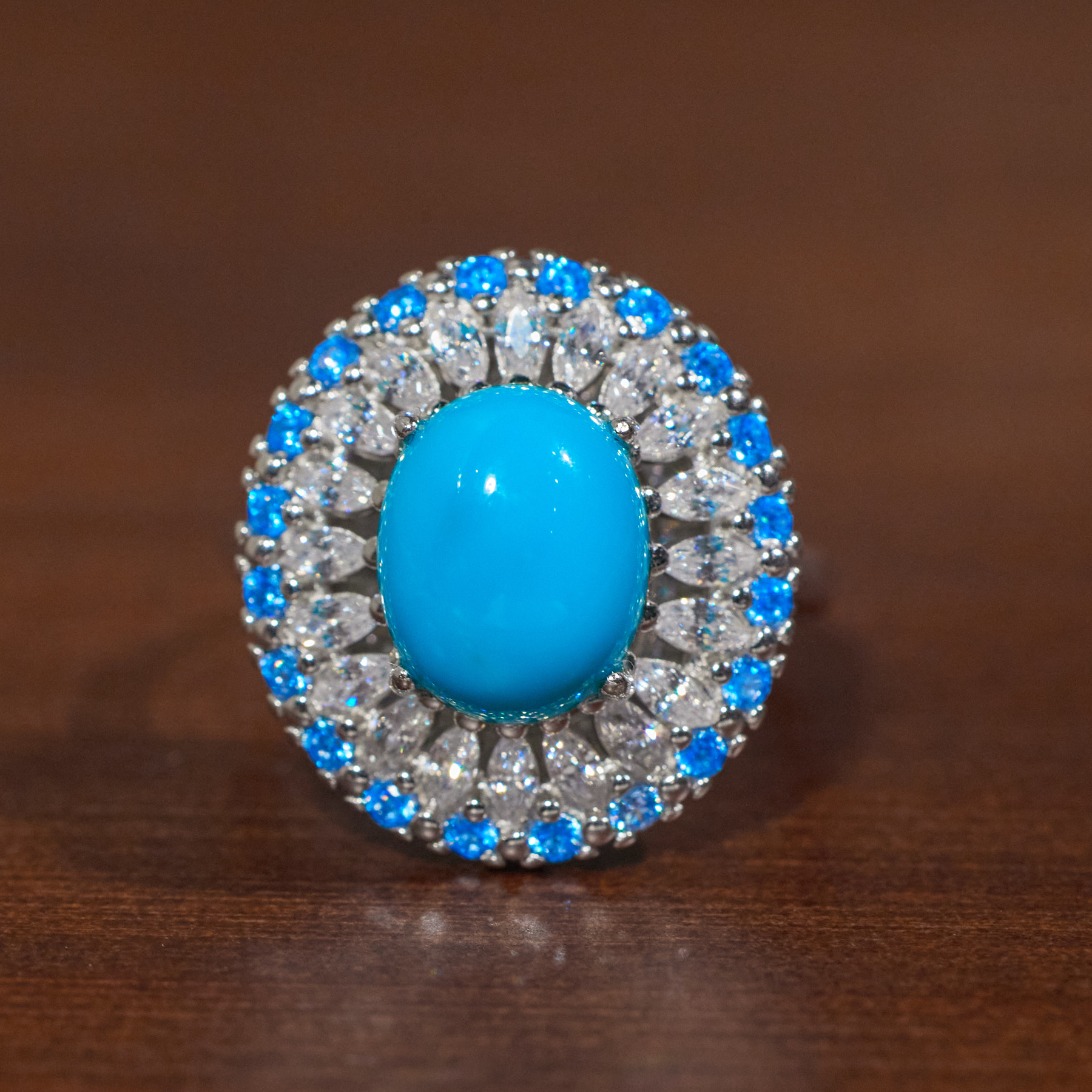 【歪歪】蛋面*松石豪华戒指（多样性发）*N6858