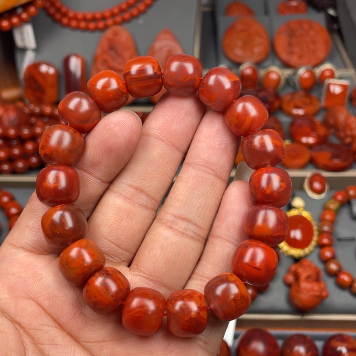 【闪购商品】南红玛瑙珠宝奇石未镶嵌单圈13