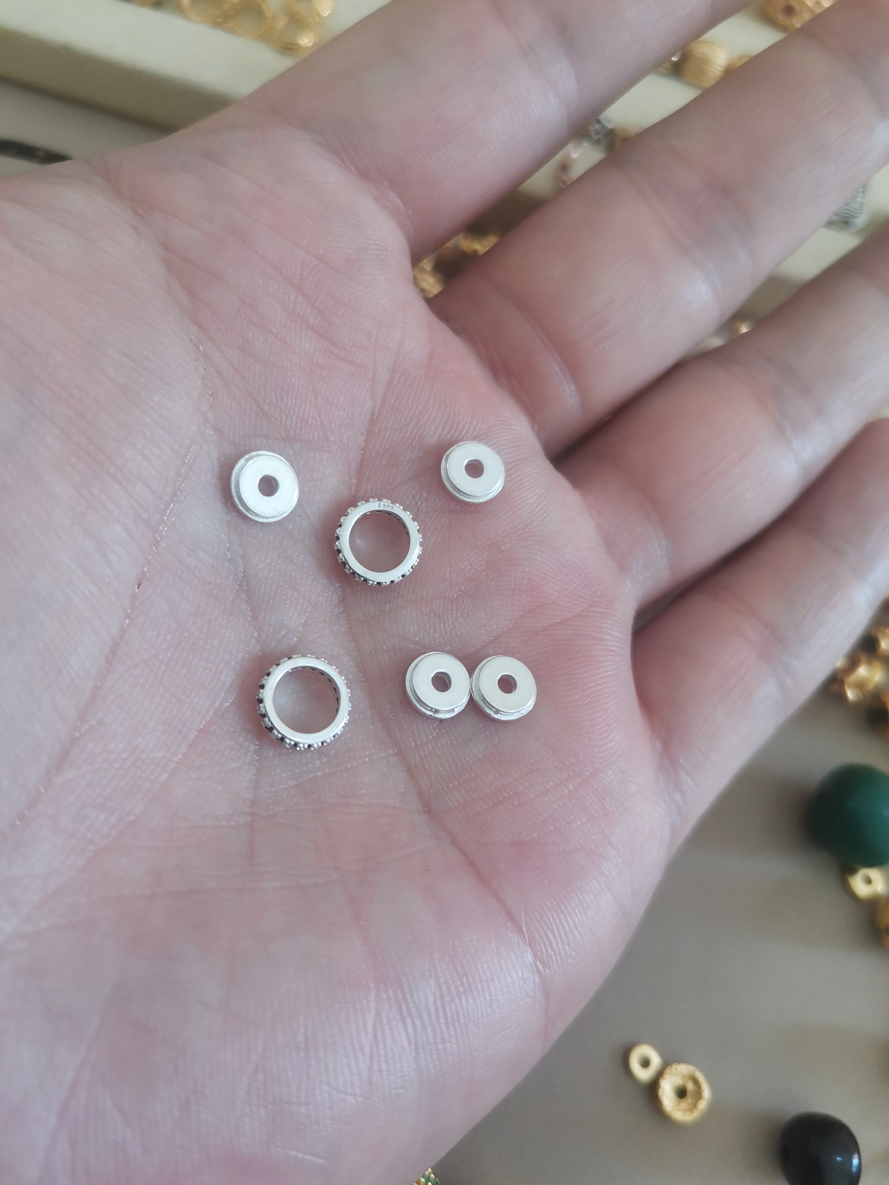 925银银制品 银色樊锦隔片一组