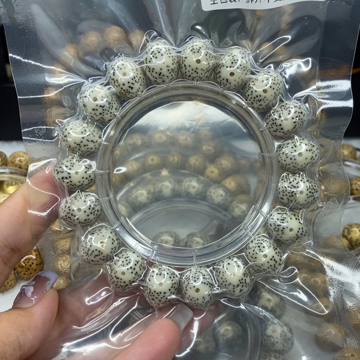 红***伟星月菩提吊坠15原白苹果珠