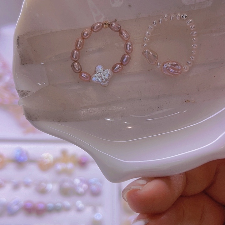 淡水珍珠手绳合金