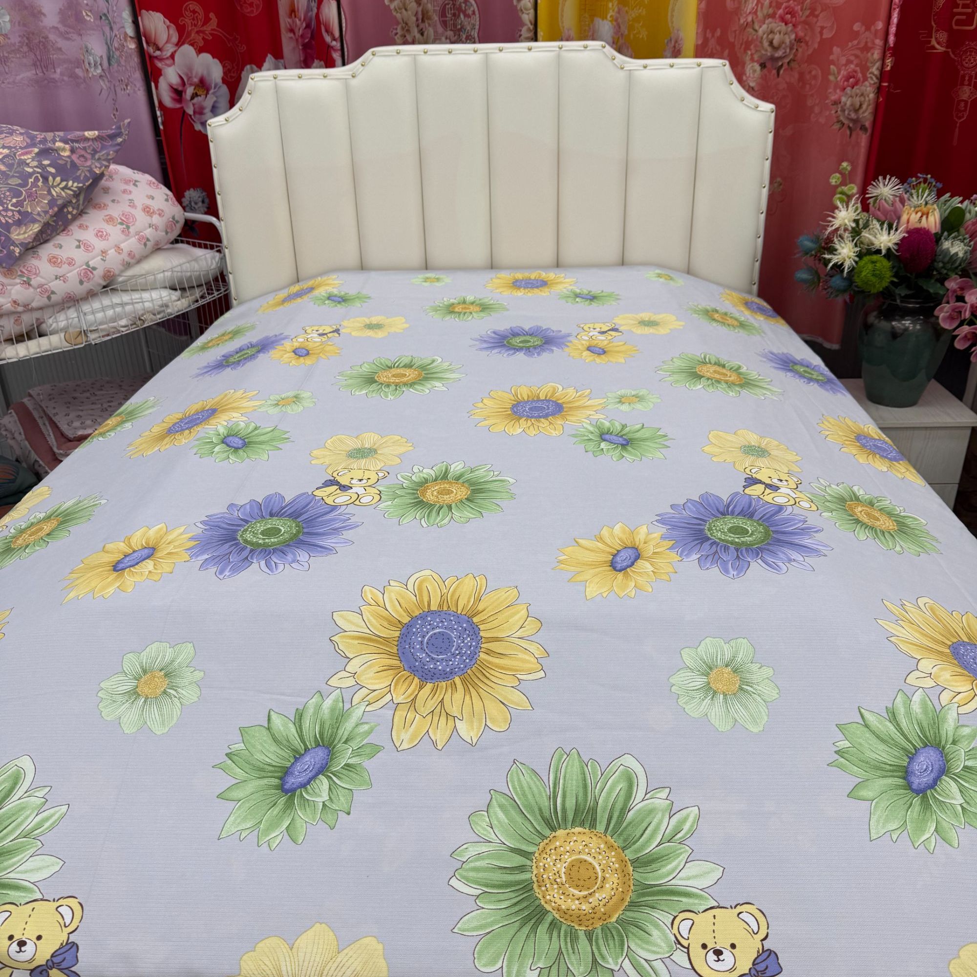 （太阳小熊-灰）尺寸2x2.45 ±5厘米 豪华 软竹棉 四季款