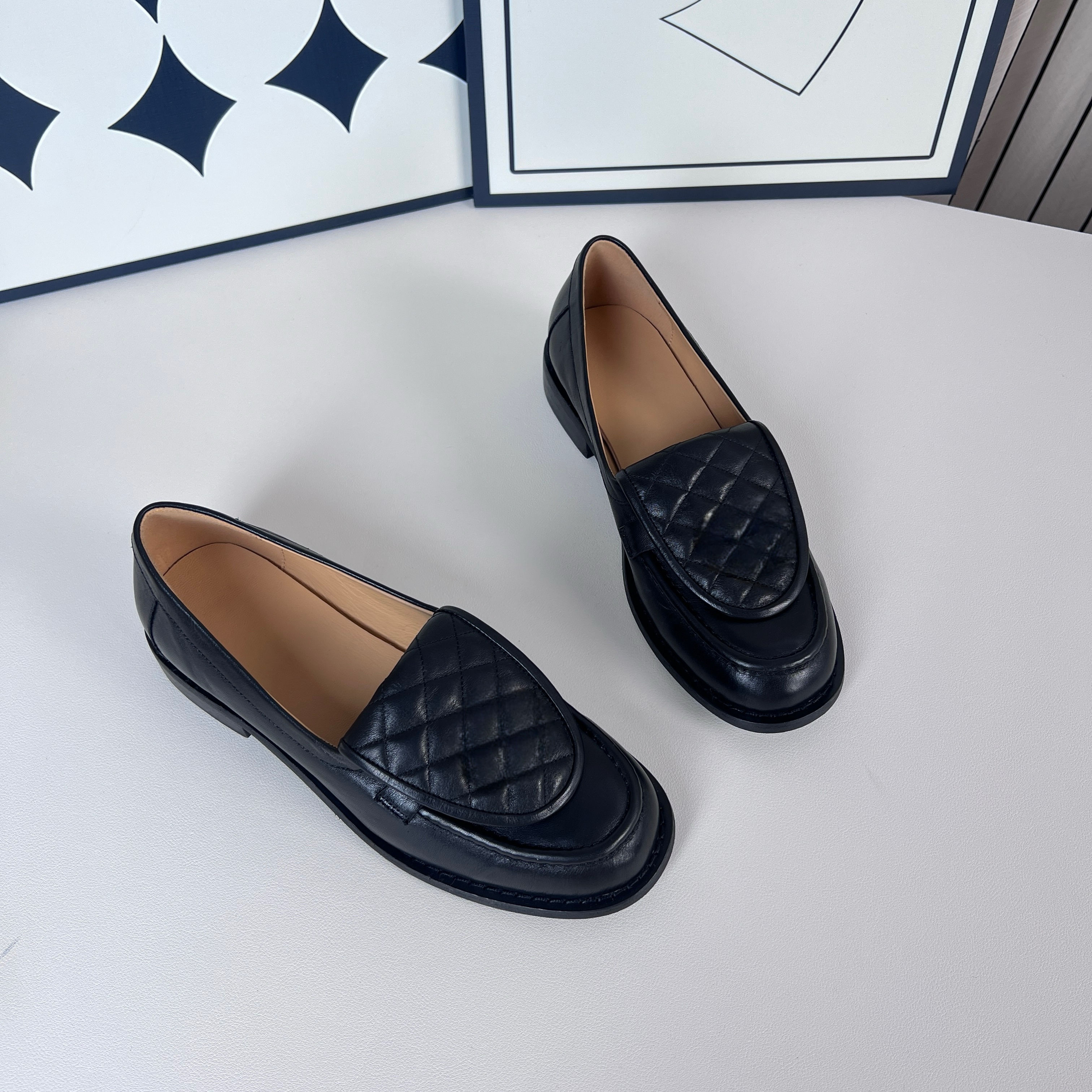 【仓】时代品牌跟高2.5cm小香风格一脚蹬英伦风黑色单鞋M20100