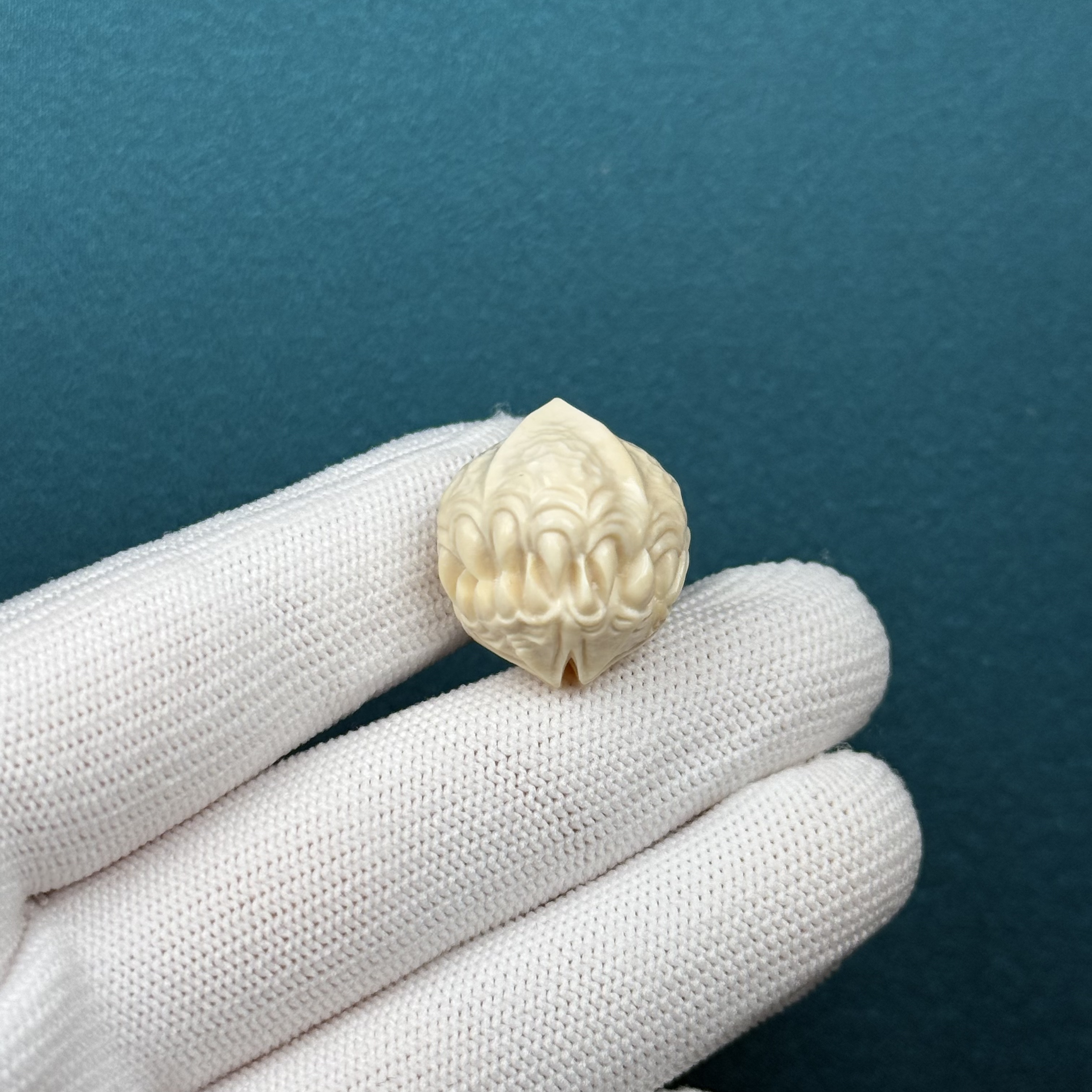 D43-84天然猛犸 雕刻三通约20*22mm支持鉴定假一罚十