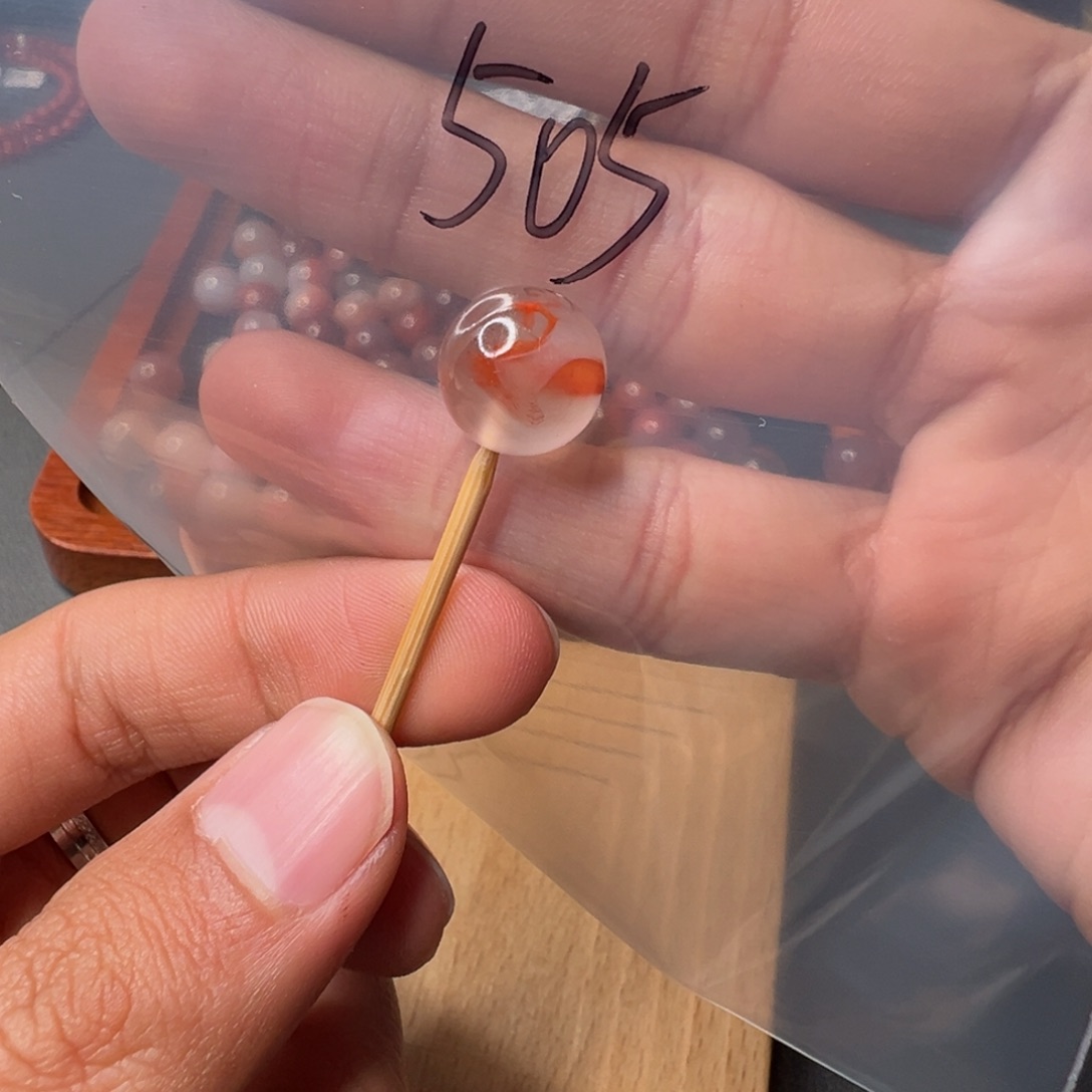 南红玛瑙未镶嵌505号南红单珠12+