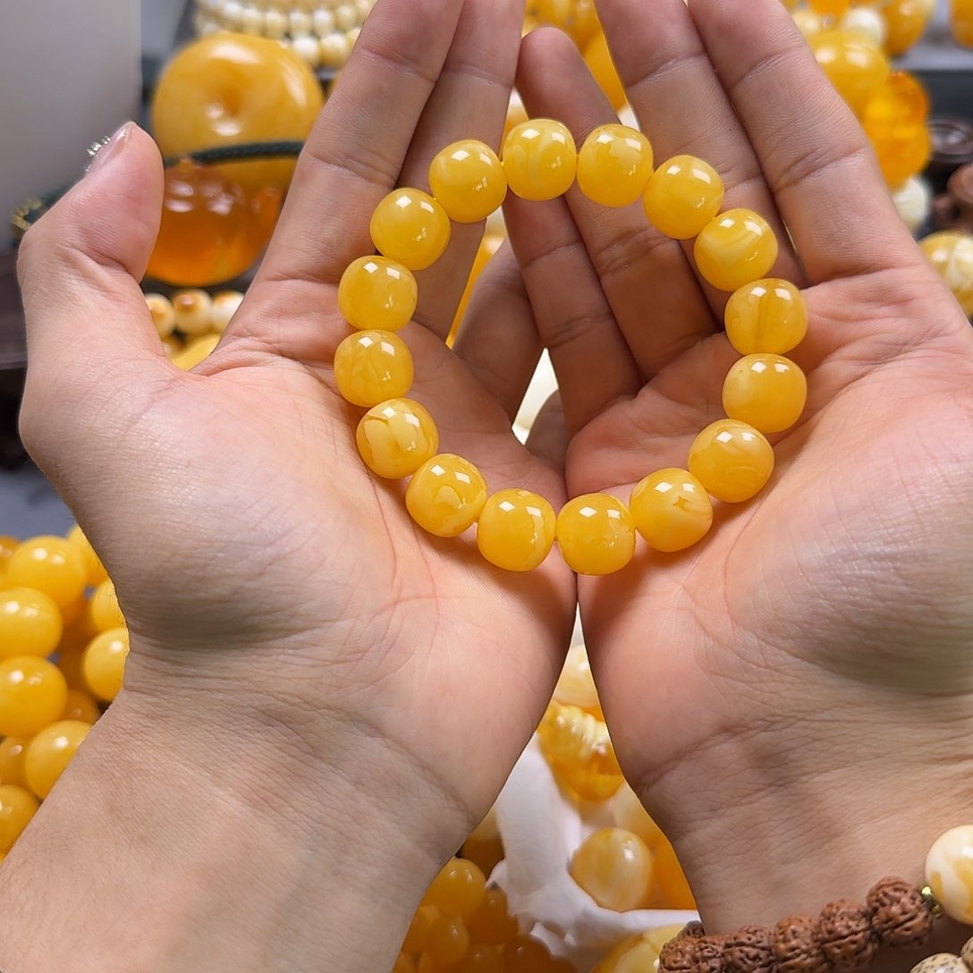 蜜蜡珠宝奇石未镶嵌同料老型15mm