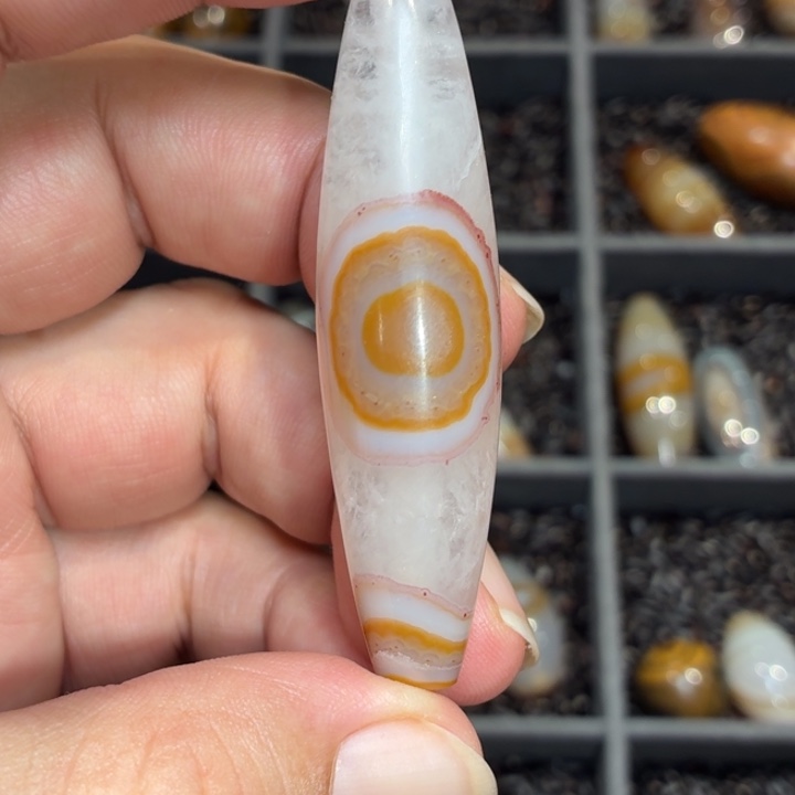 星***痕玛瑙/玉髓散珠_HEIMORI 天然天珠