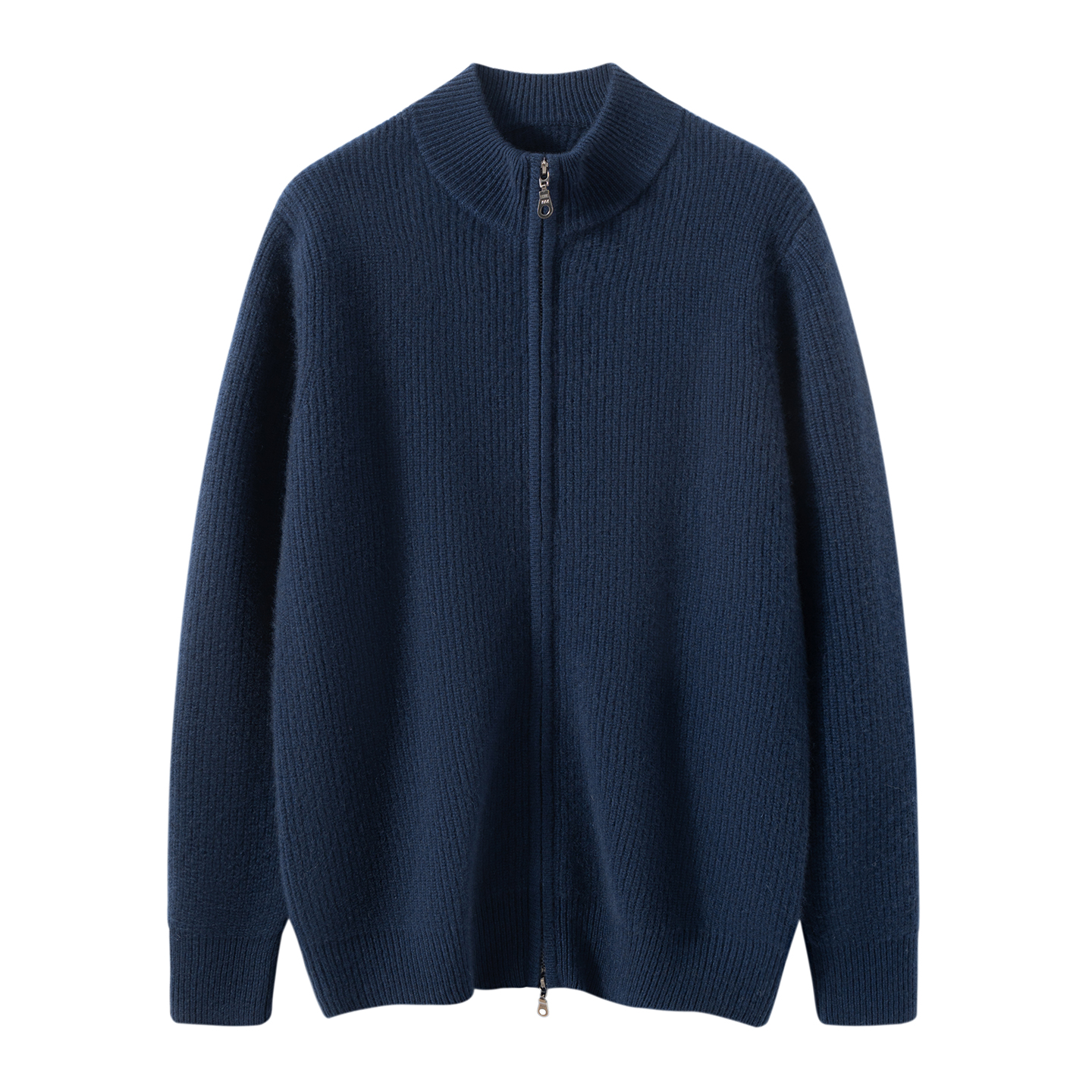 【不议价】100%山羊绒男士600克7针加厚款元宝针拉链针织羊绒开衫