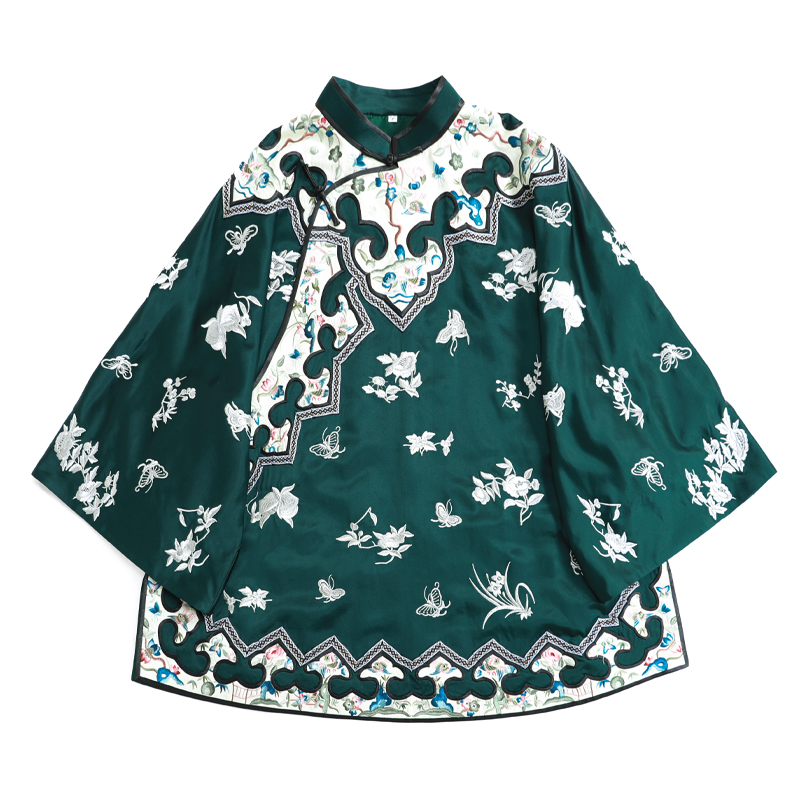 「清风如意」乐锦坊 香云纱 国风手工设计百搭刺绣国潮女装汉服上衣