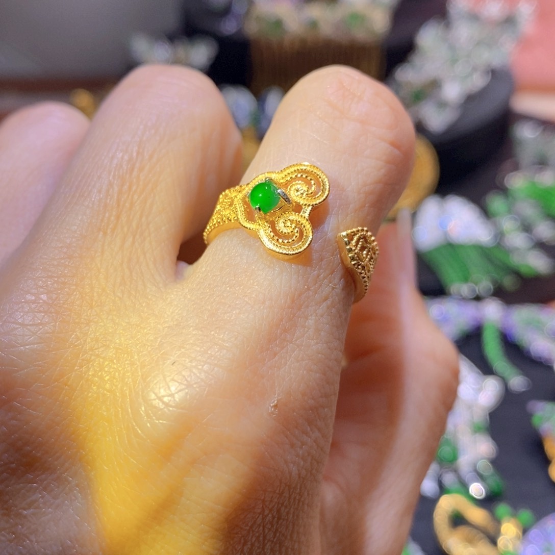 吊坠(不含链)银S925镶嵌翡翠