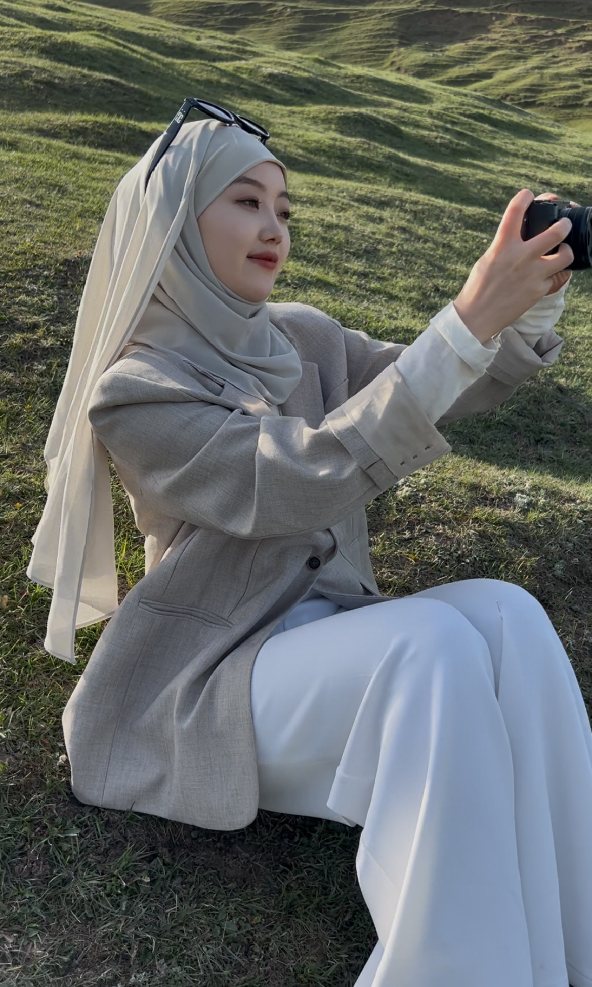 珊河谷马来风绑带长巾