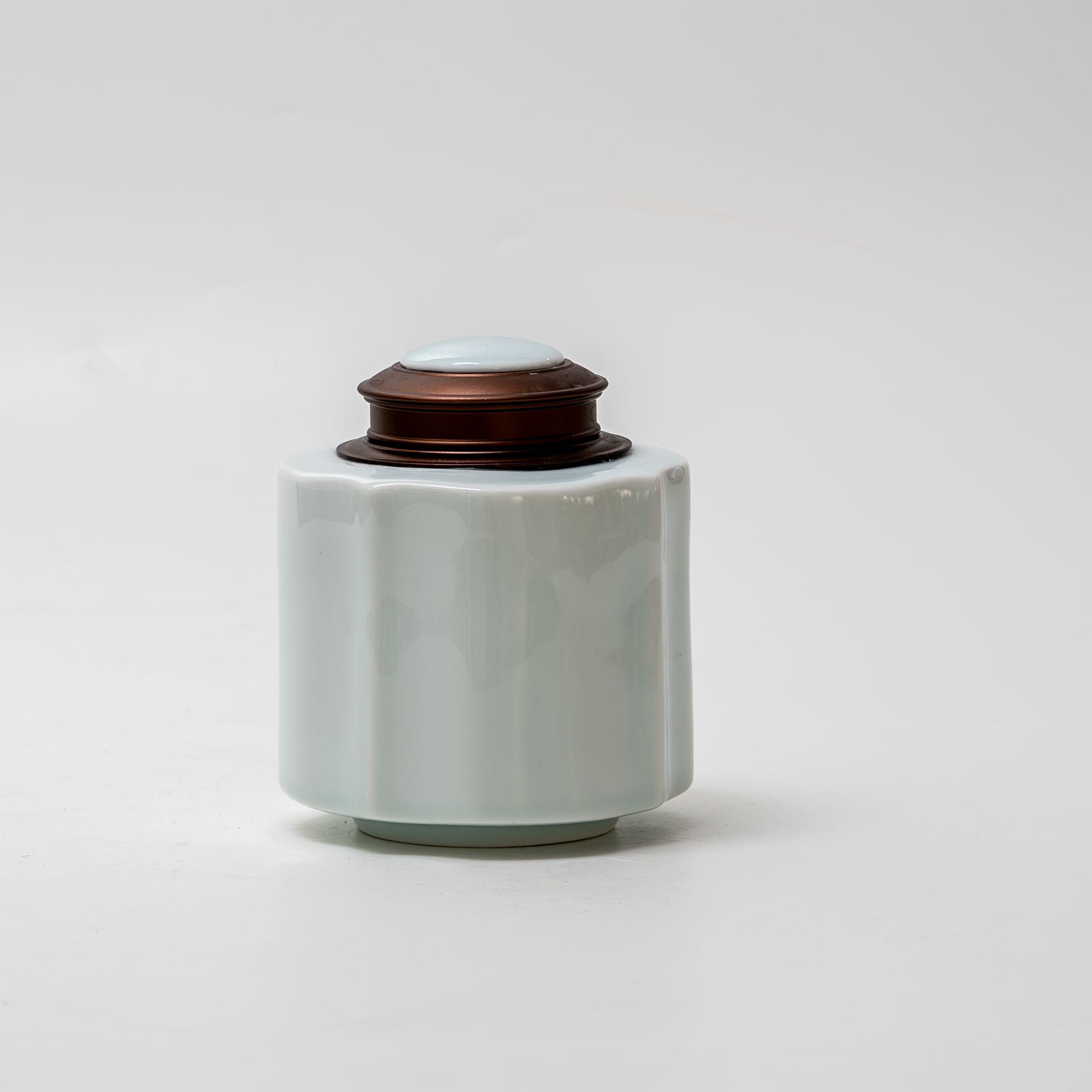 【景德贡品】影青茶叶罐（方型）