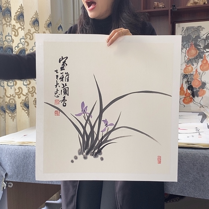 国画纯手绘国画写意作品50*50