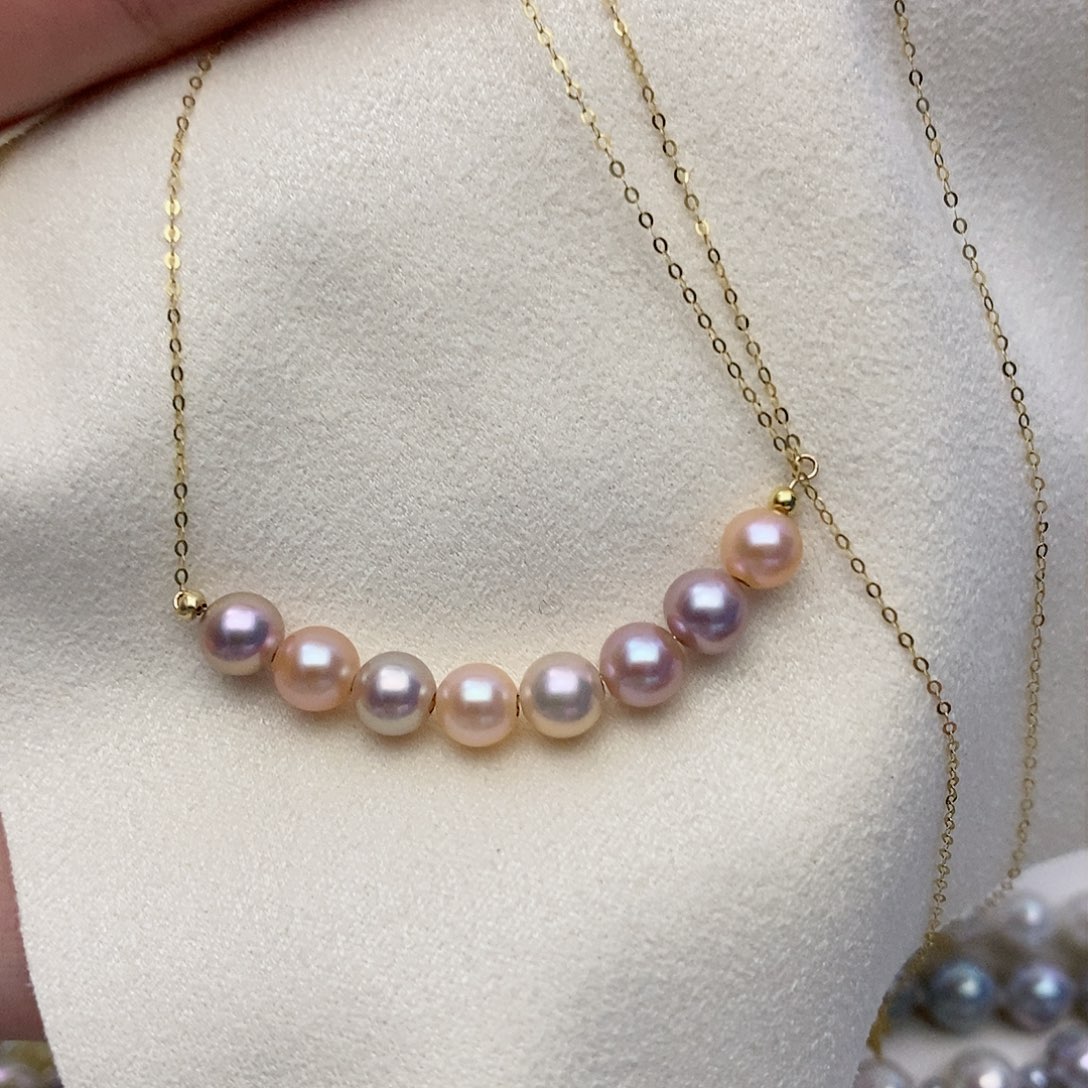 【闪购商品】淡水珍珠颈饰18K金镶嵌