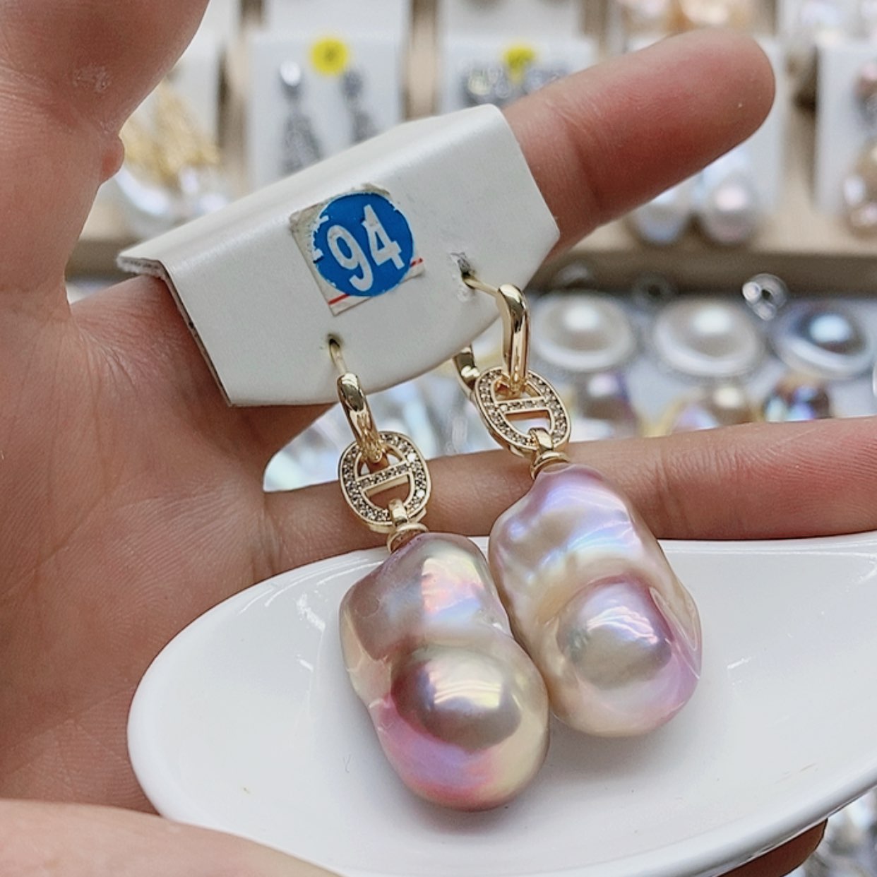 【闪购商品】淡水珍珠耳饰银S925镶嵌