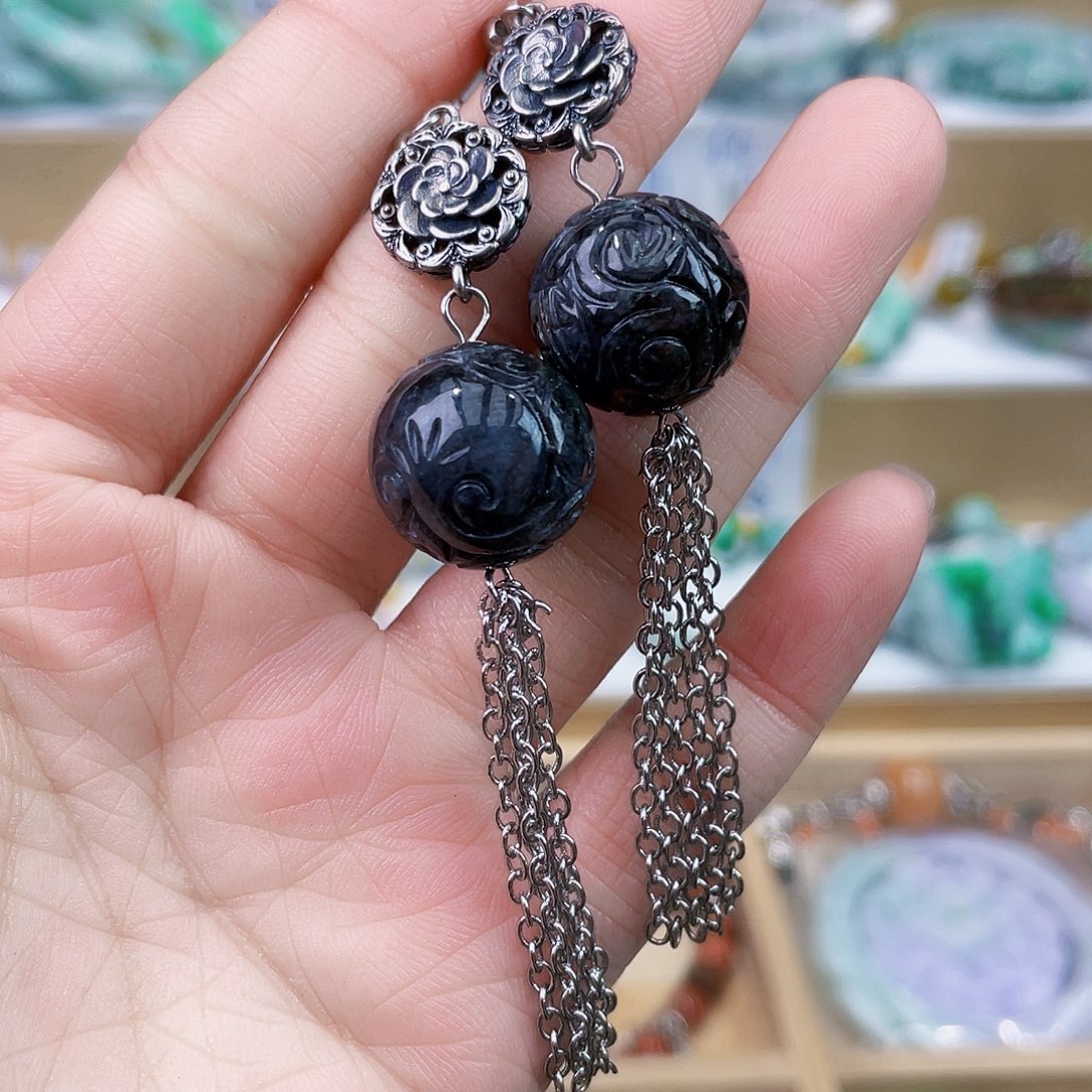 翡翠未镶嵌手链耳坠