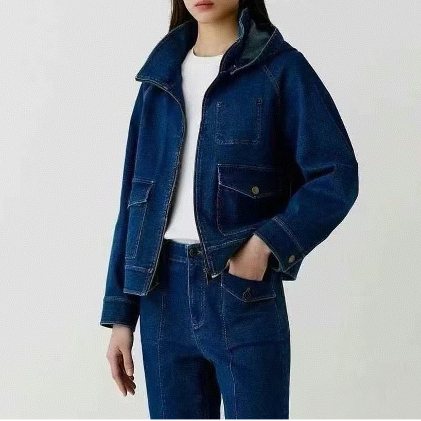 高品深蓝女款牛仔外套255272012