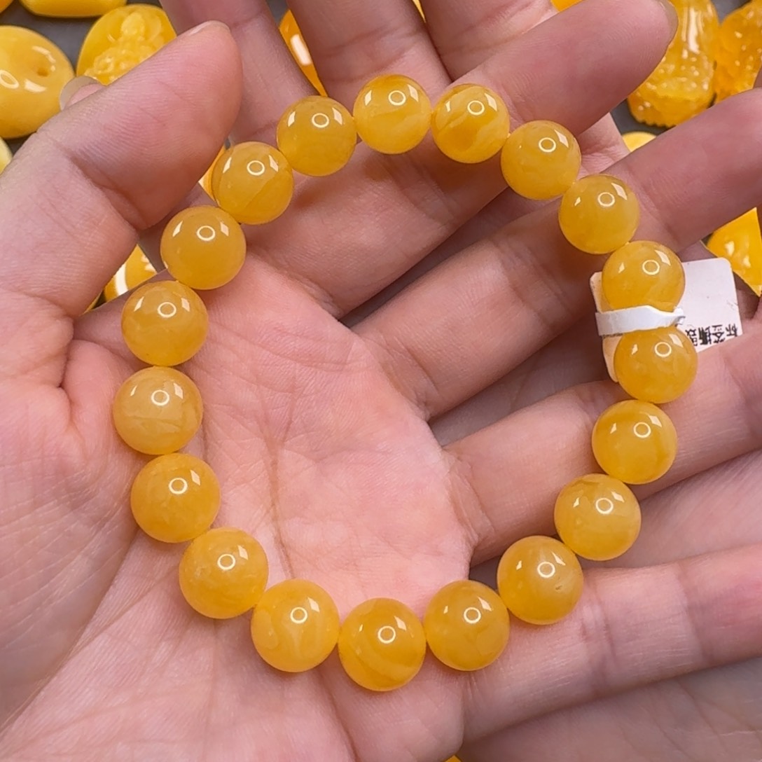 蜜蜡毛衣链未镶嵌