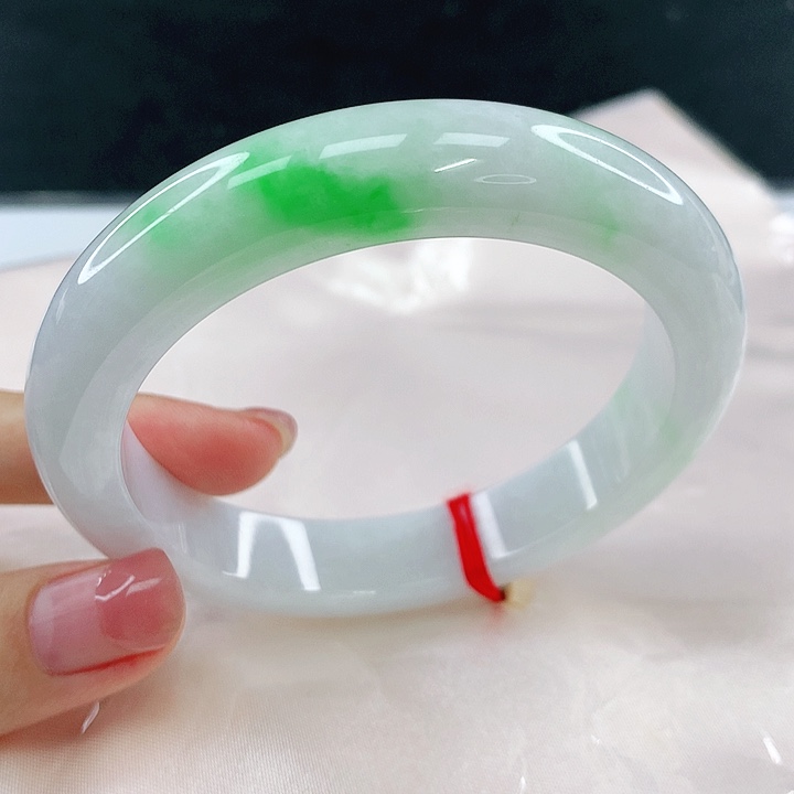 翡翠未镶嵌手镯圈59，40101