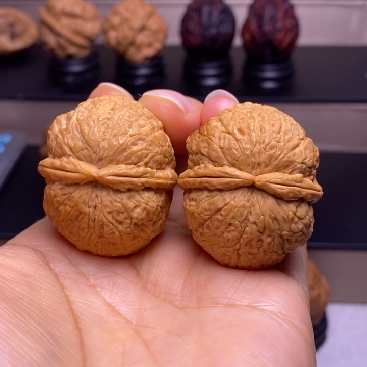 把件文玩核桃擂鼓双筋锤10