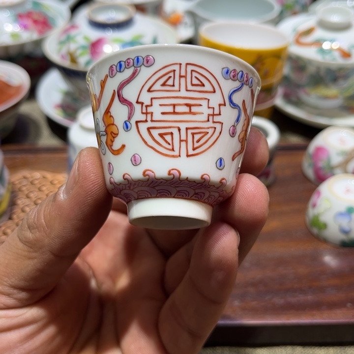 纯手绘精品盖碗杯