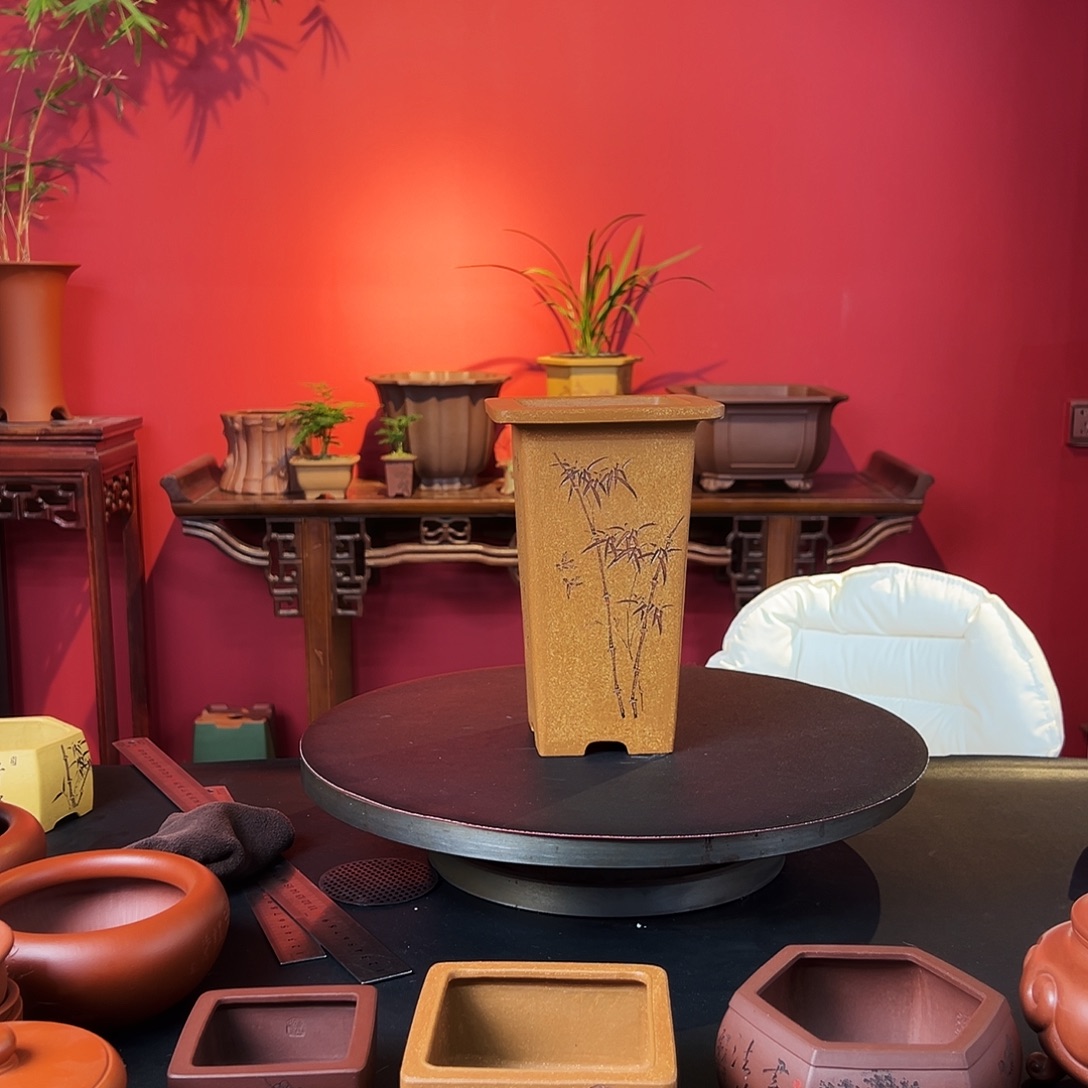 罗***夜花盆紫砂紫砂花盆