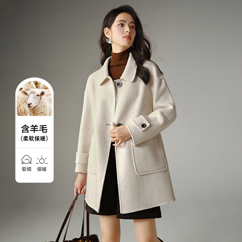 【新品】2025冬翻领上衣百搭时髦大衣女25062161
