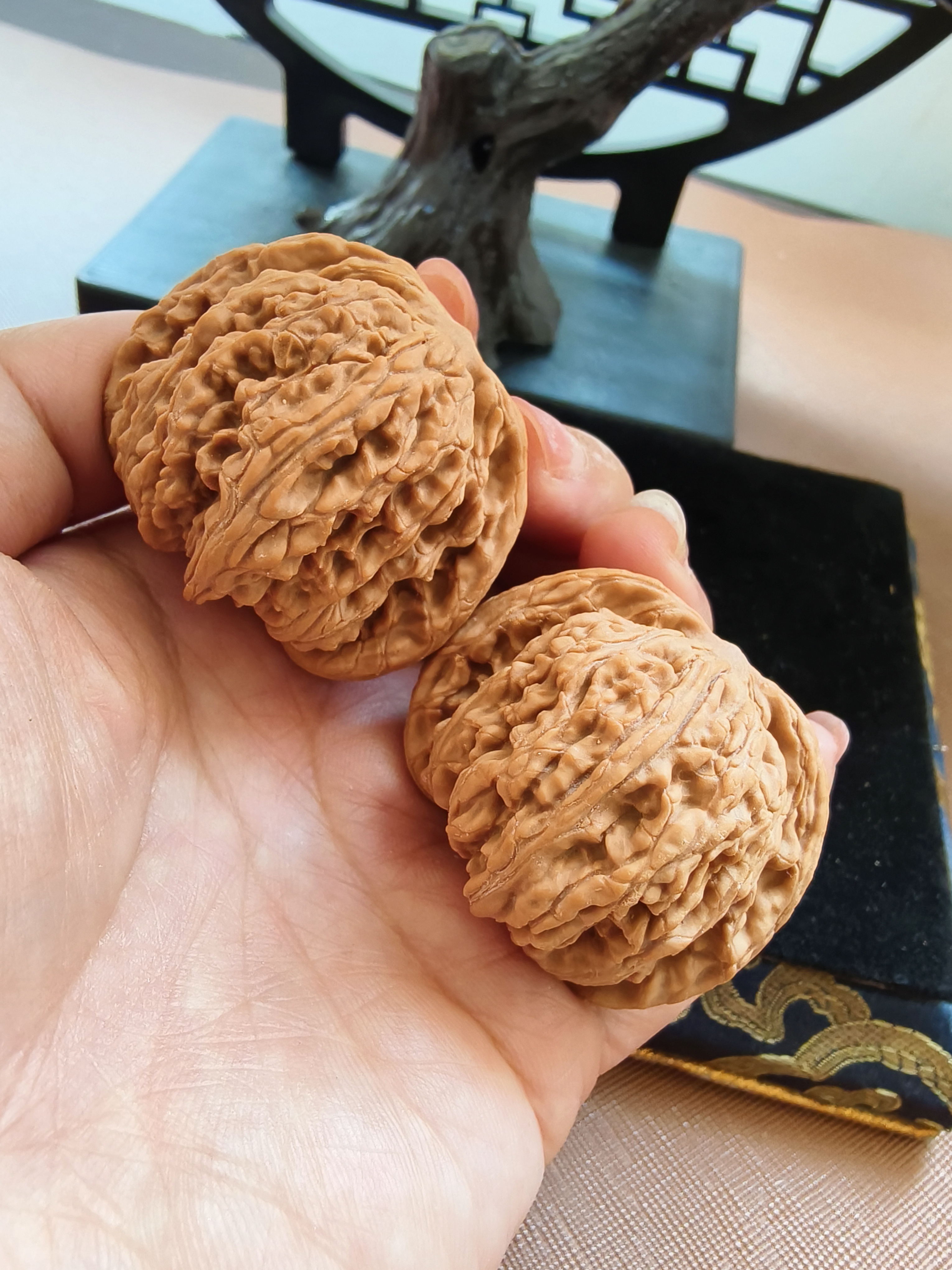 （非直播勿拍）文玩核桃白狮子四座楼苹果园大众小众