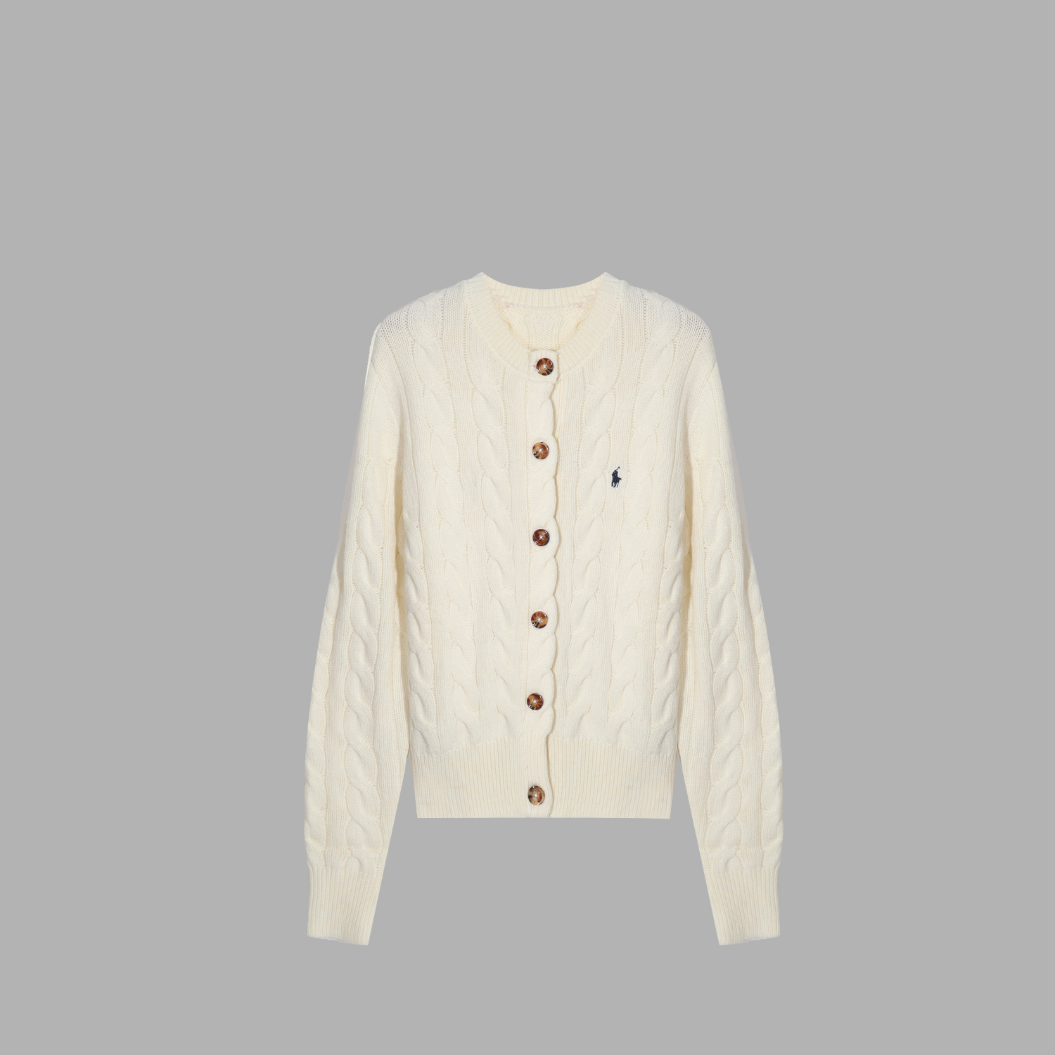 凯特丝1178#【保罗】经典小马刺绣麻花开衫外套