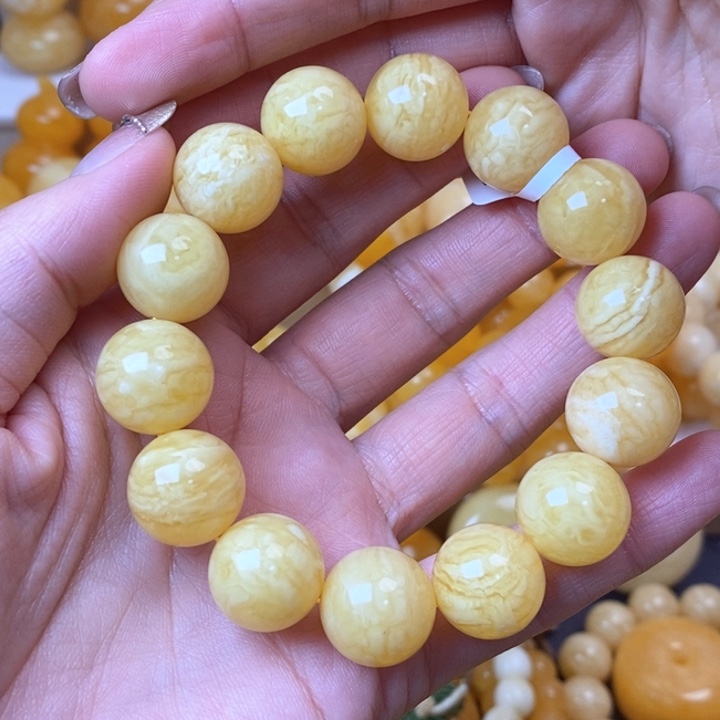 琥珀未镶嵌手链天然无优化琥珀蜜蜡