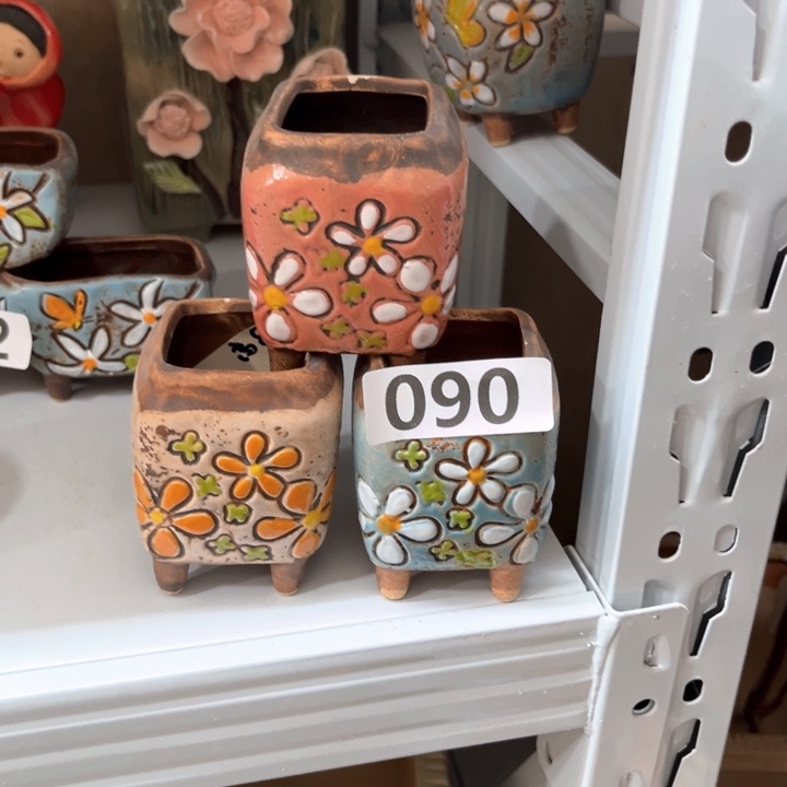 紫砂花盆粗陶材质多肉花盆