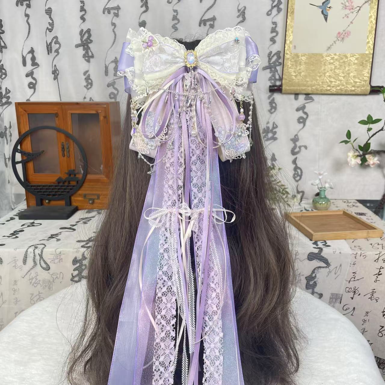 【仲夏夜之梦】国风发夹多层次蝴蝶结发饰头饰甜美弹簧夹