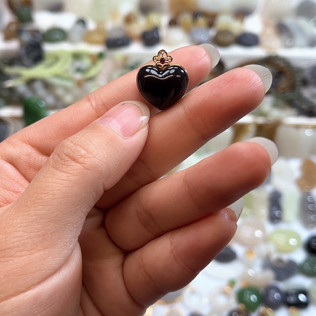 和田玉吊坠(赠链)18K金镶嵌?***好