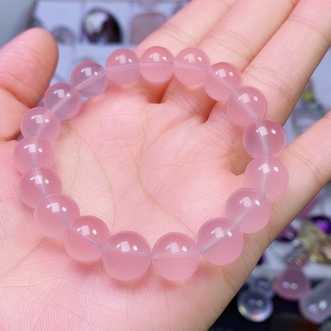 水晶手链未镶嵌青**姐粉水晶手链