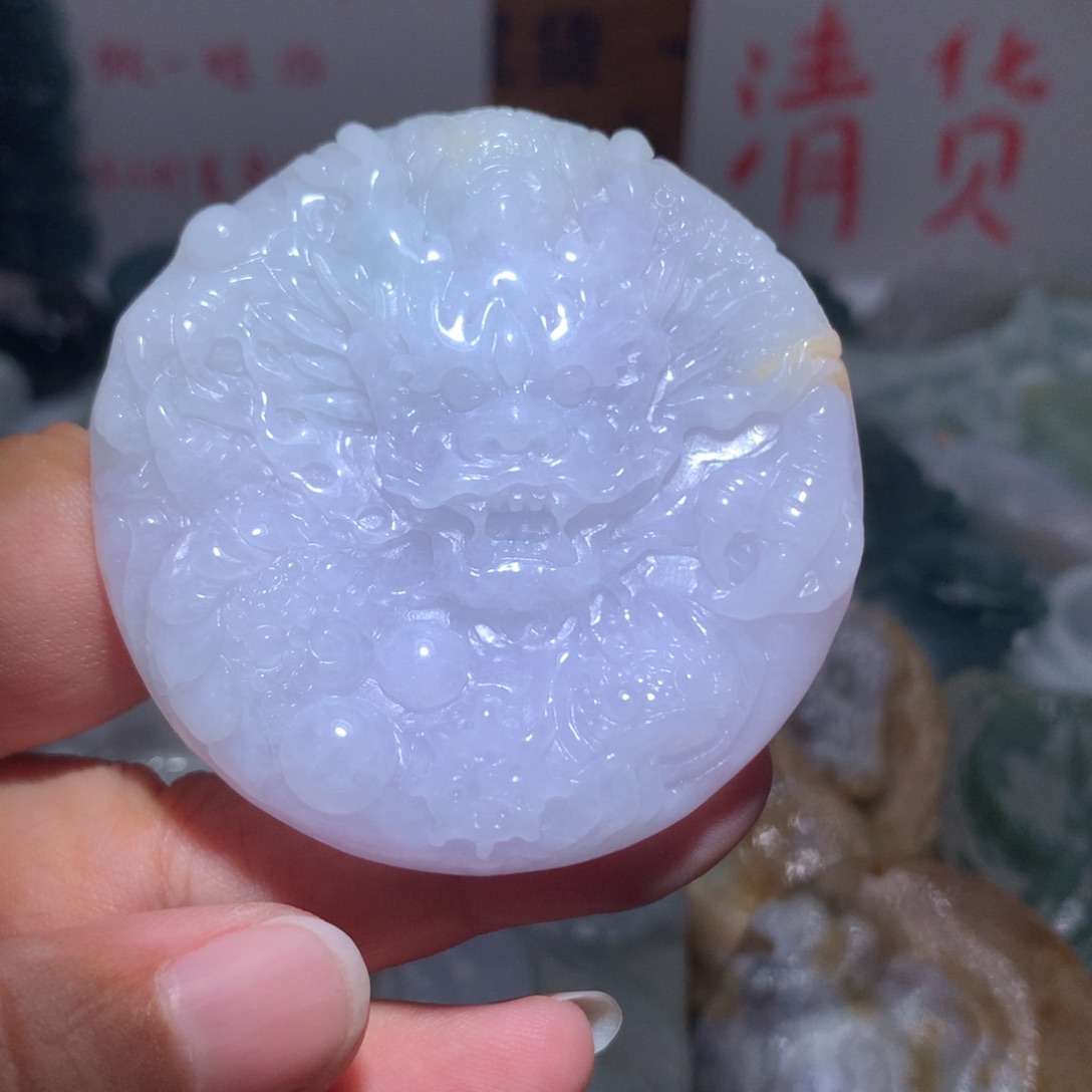 翡翠未镶嵌颈饰保真天然A货翡翠