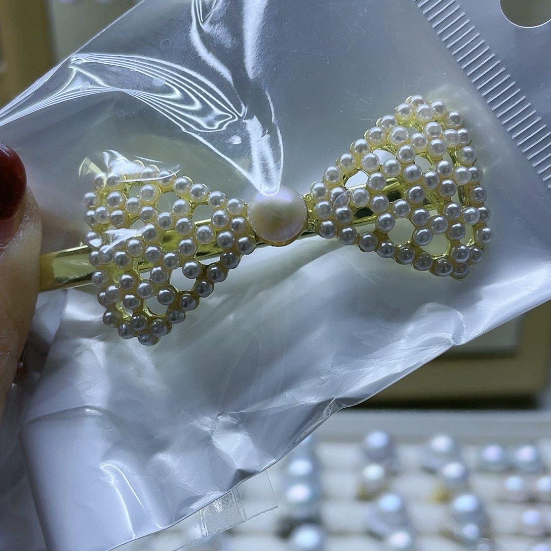 淡水珍珠发饰未镶嵌