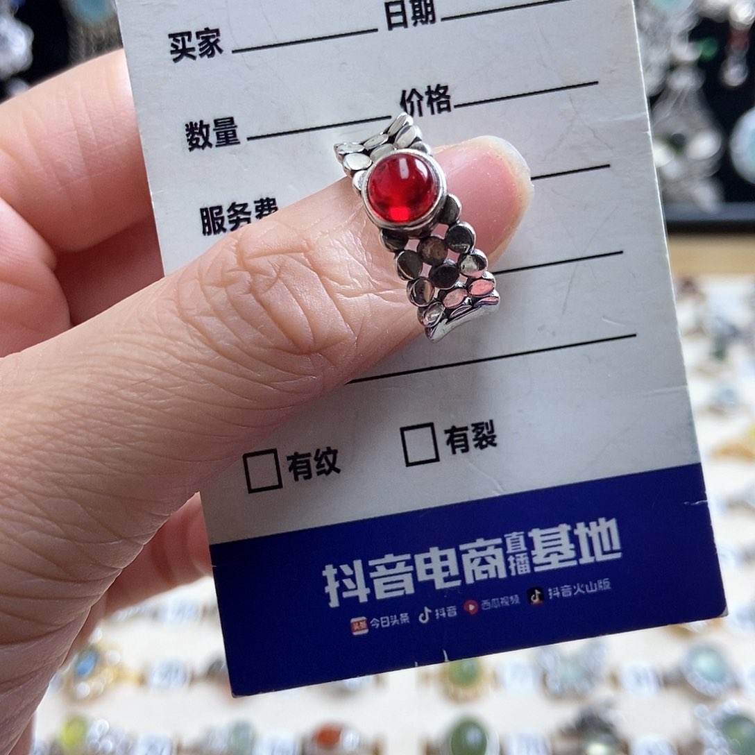 托帕石戒指银S925镶嵌d****)新疆西藏不包邮