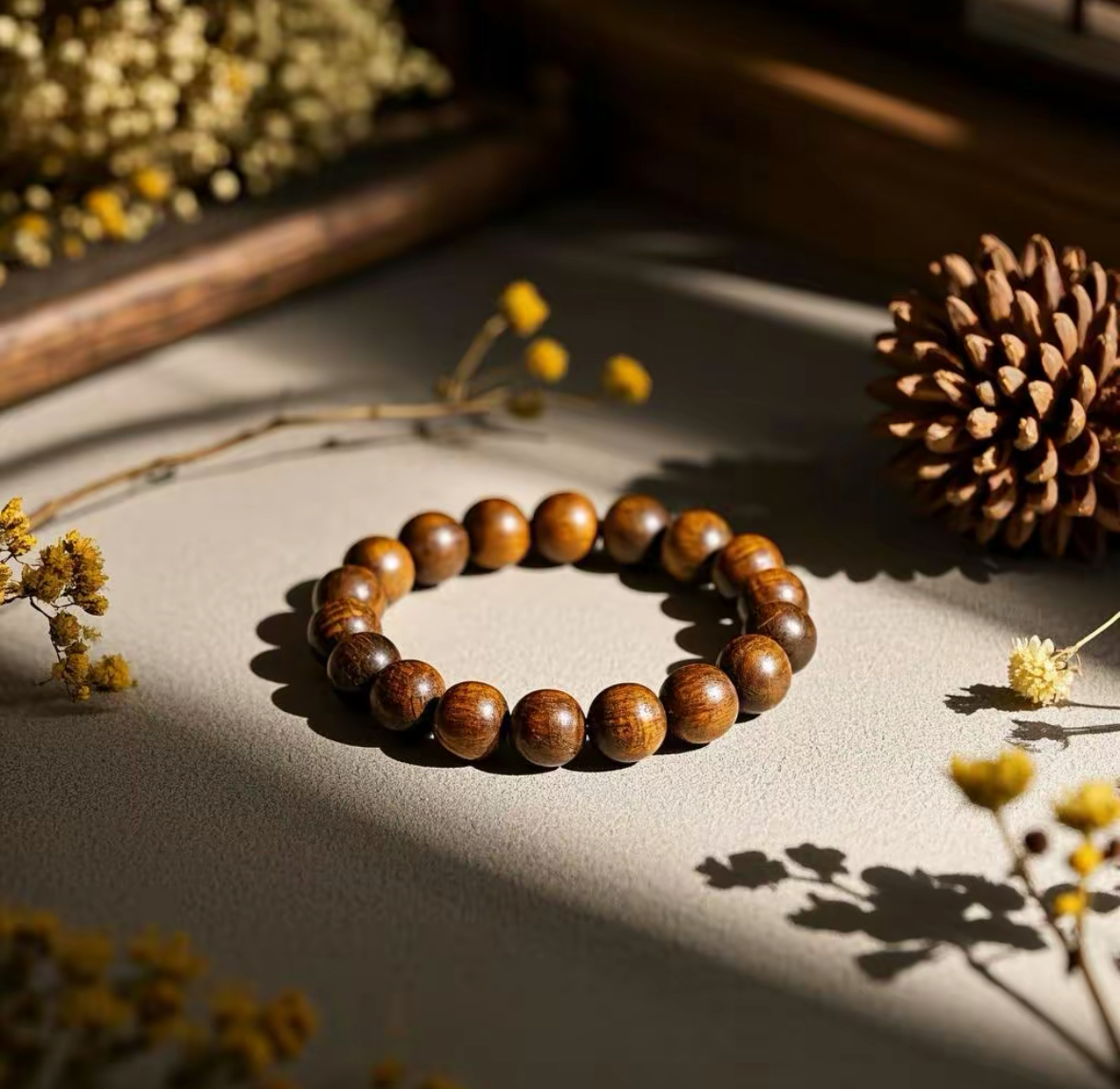 全沉水天然软丝文莱奇楠手串