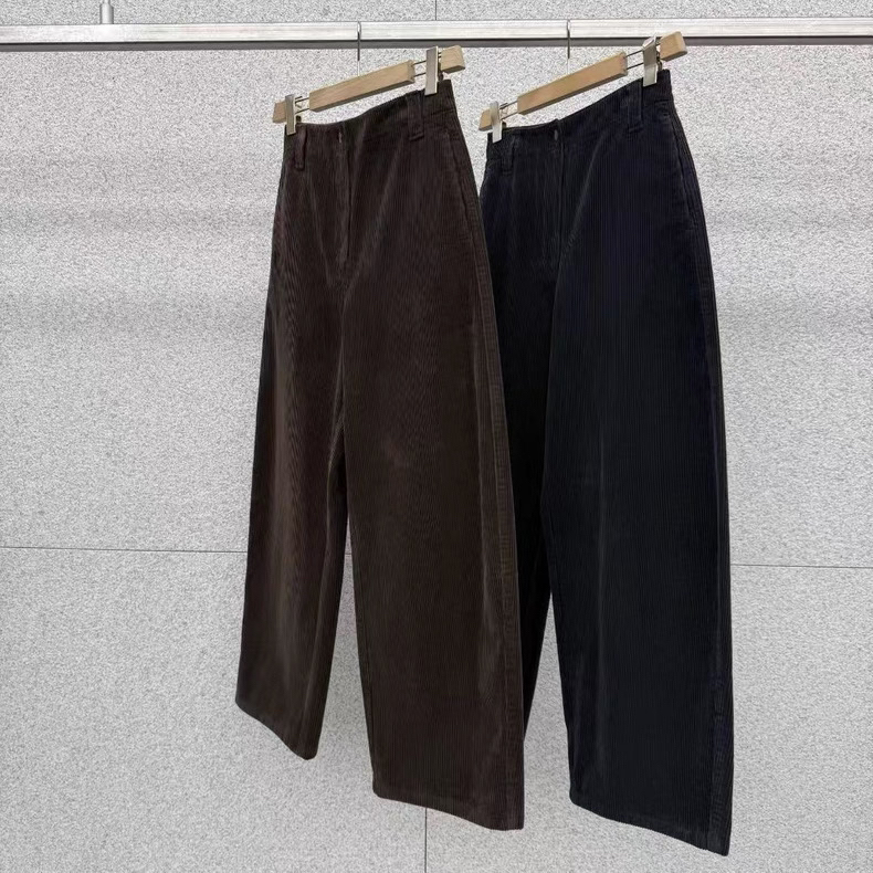 韩国东大门代at the bagel灯芯绒舒适弯刀休闲裤